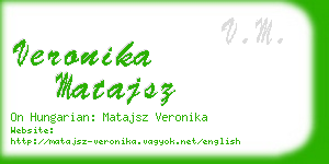 veronika matajsz business card